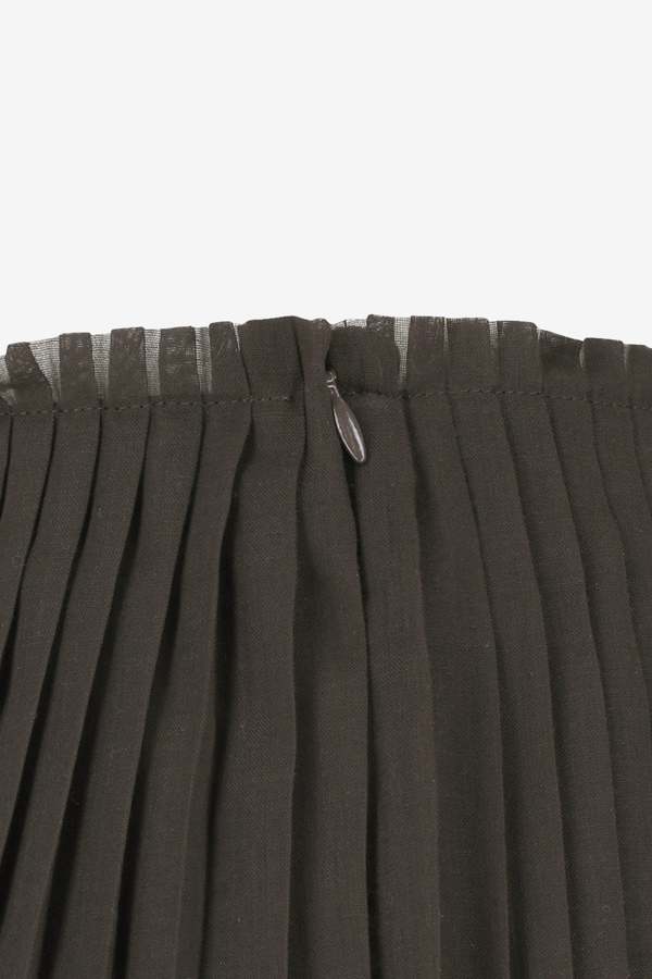 AMOMENTO Pleated Midi Skirt
