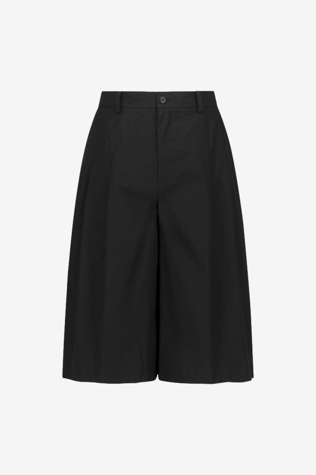AMOMENTO Wide Bermuda Pants Trousers - Black - Image 1 of 5