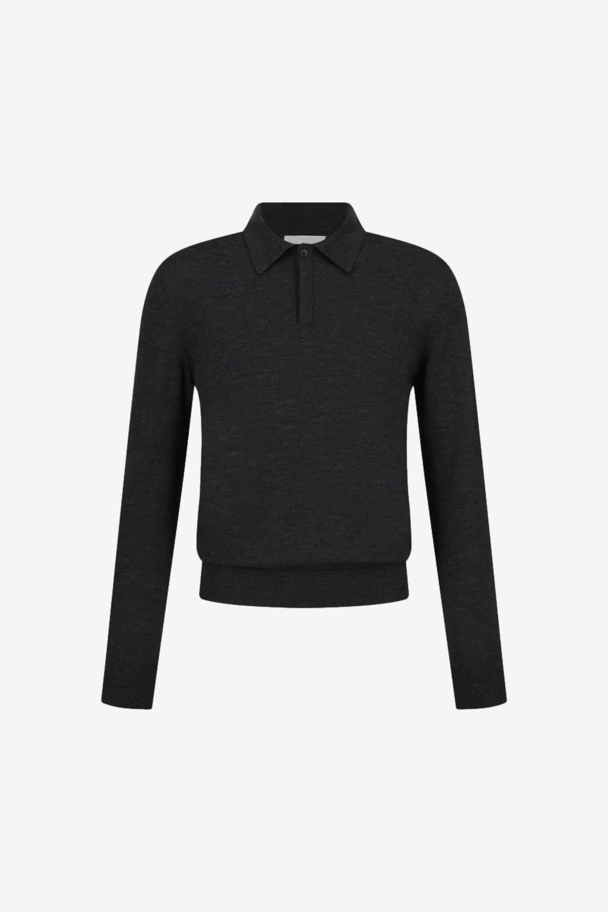 AMOMENTO Wool Collar Knit Sweater - Image 1 of 4