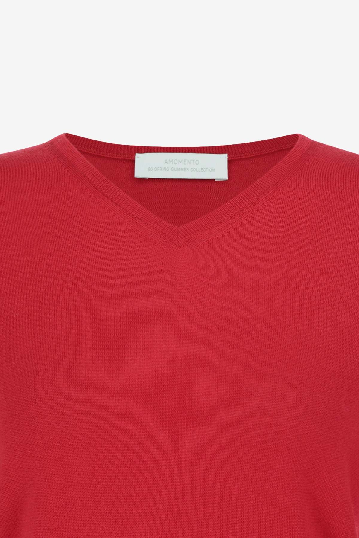AMOMENTO Wool V-Neck Knit - Image 3 of 4