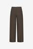 AMOMENTO Wool Wide Pants - Khaki Brown - Thumbnail 1