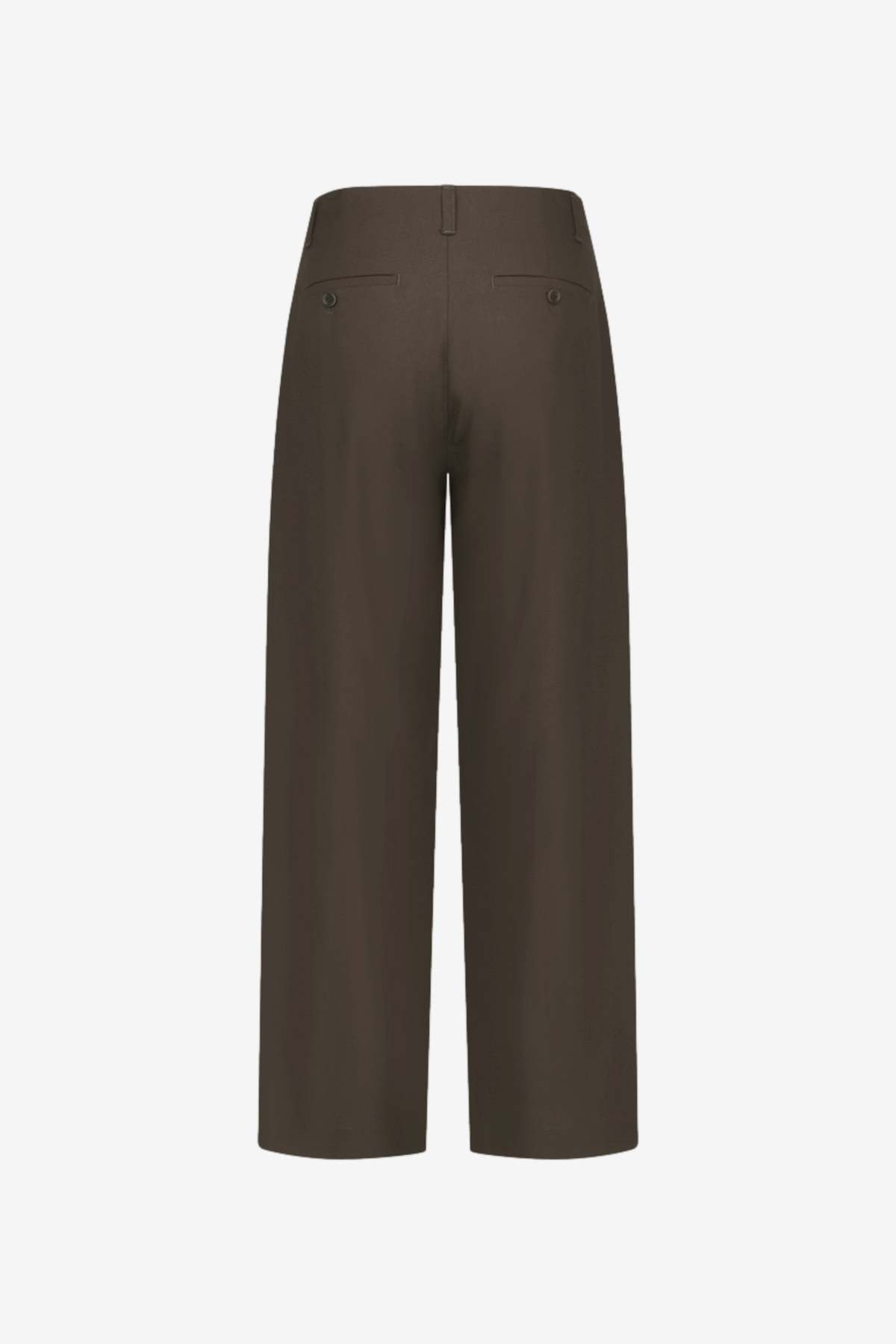 AMOMENTO Wool Wide Pants - Khaki Brown - Image 2 of 5