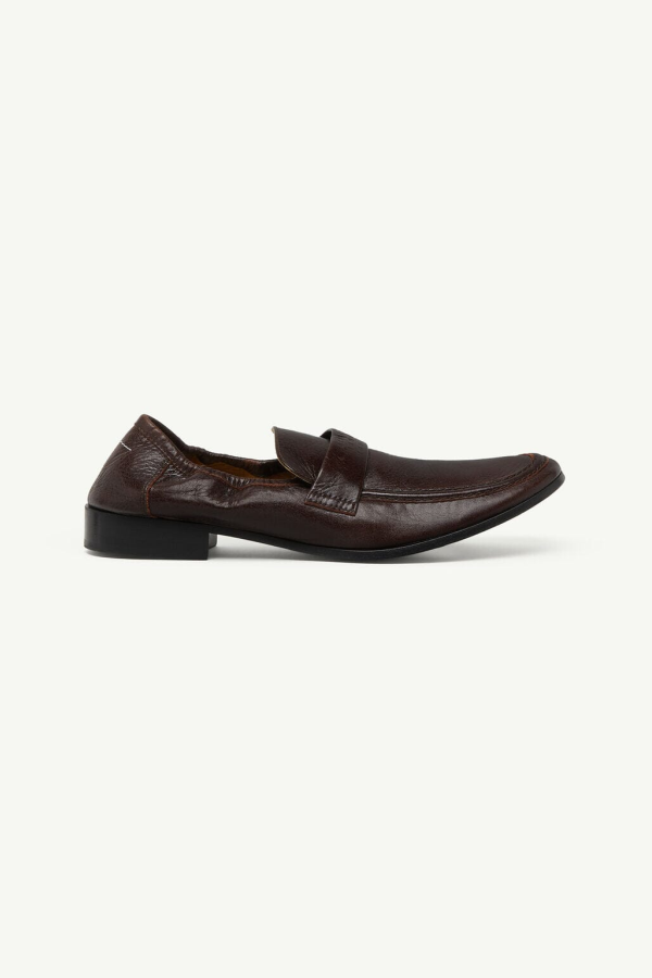 MM6 Maison Margiela Swing-Toe Leather Loafers