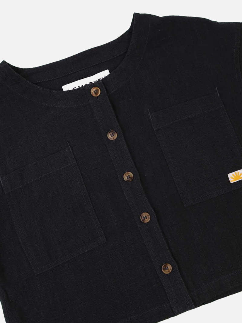 L.F.Markey Beau Textured Linen Top