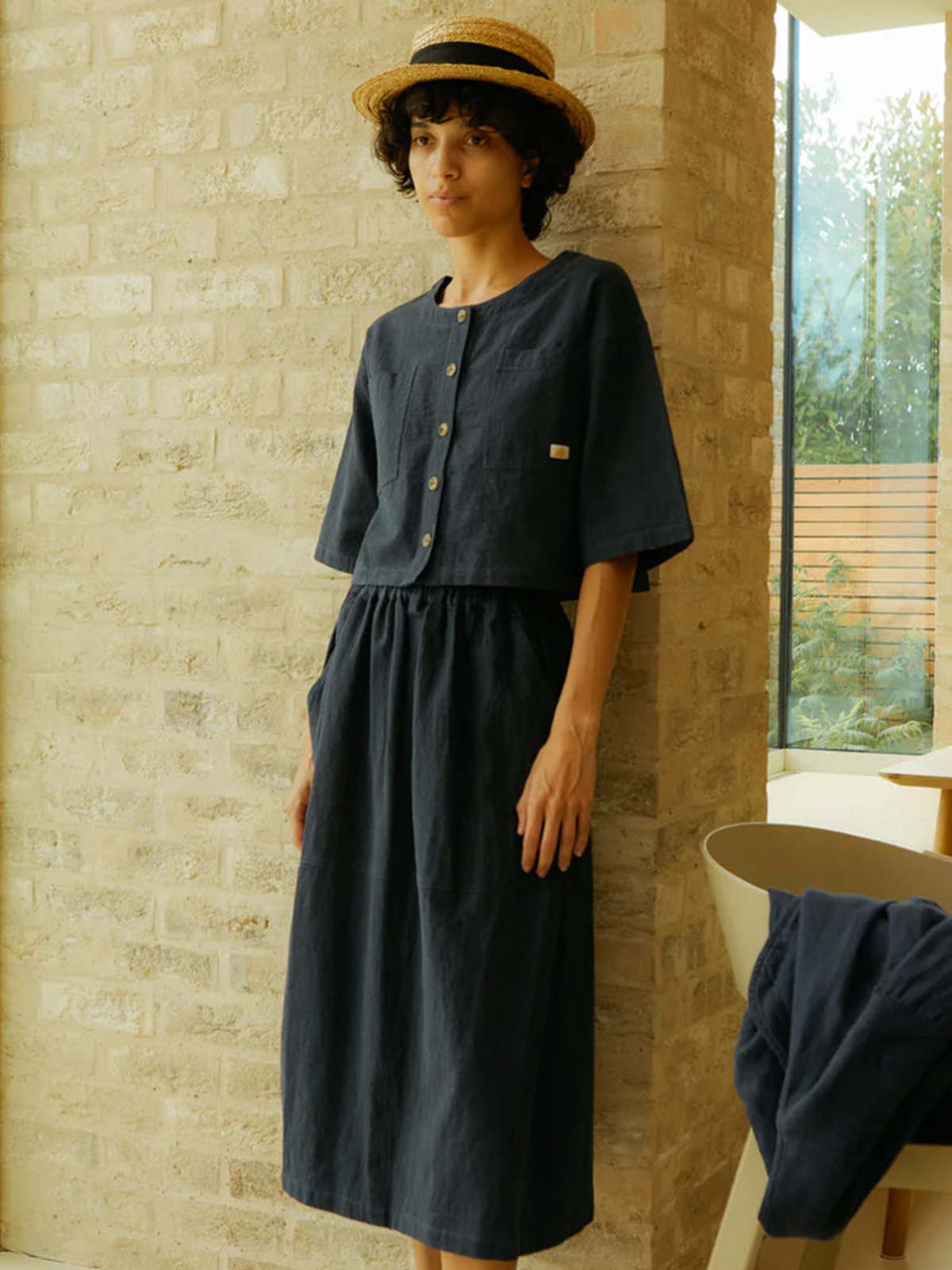 L.F.Markey Beau Textured Linen Top - Image 6 of 7