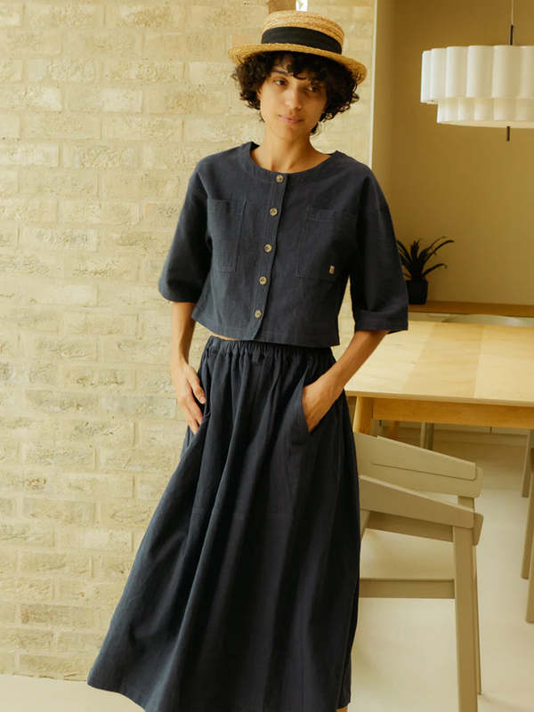 L.F.Markey Beau Textured Linen Top