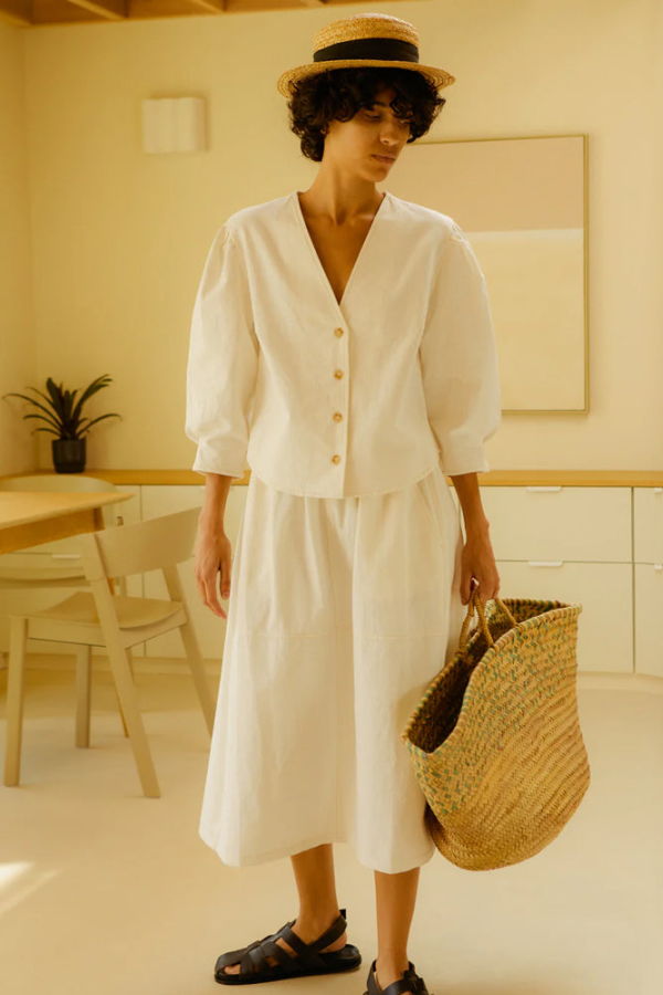 L.F.Markey Emile Textured Cotton Skirt