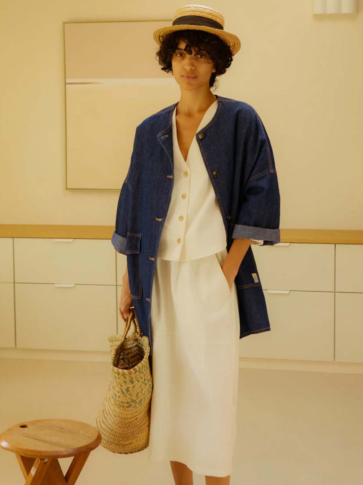 L.F.Markey Emile Textured Cotton Skirt - Image 5 of 6