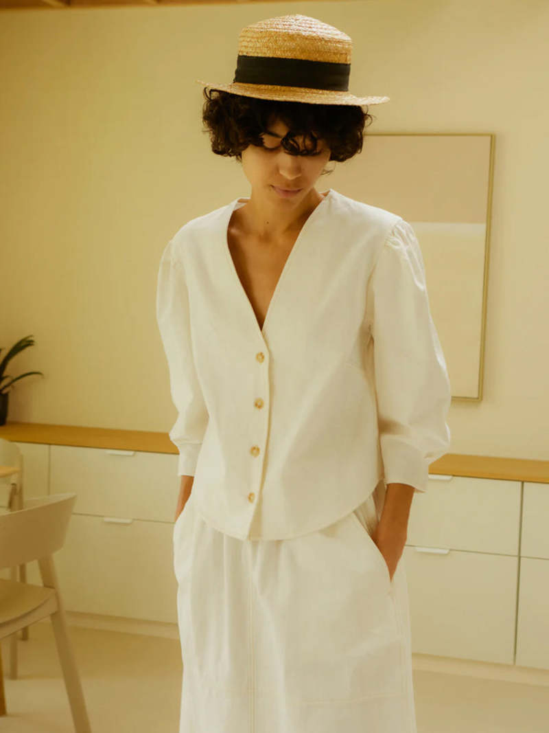 L.F.Markey Lowry Textured Cotton Top