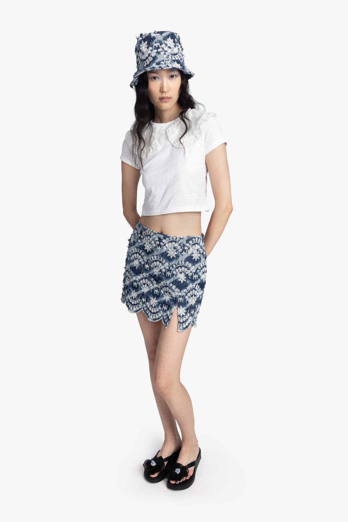 Anna Sui Sonora Denim Mini Skirt - Image 3 of 6