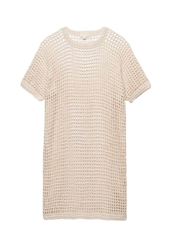 Honest Cotton Marie Crochet Coverup - Cream/Black