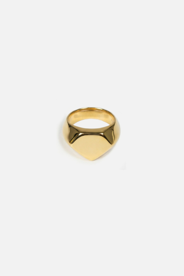 llayers Prismal Hexagonal Signet Ring