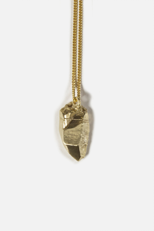 llayers Spectral Sculptural Rock Crystal Pendant Necklace