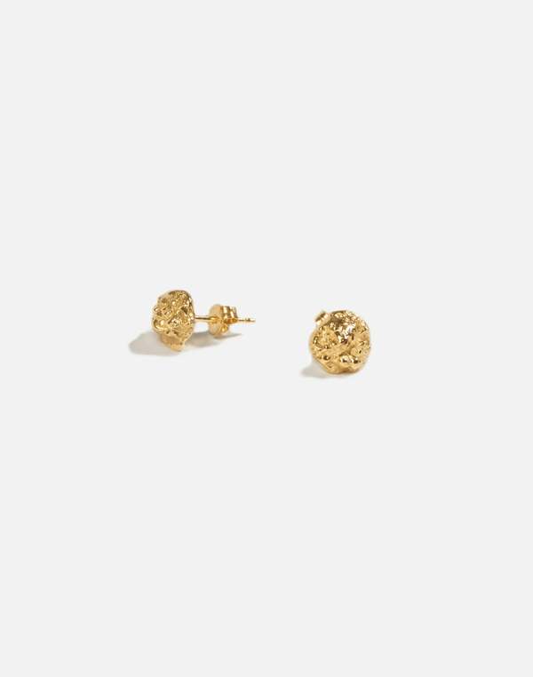 llayers Drusy Textured Stud Earrings
