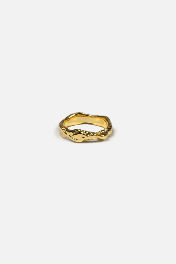 llayers Lava Thin Sculptural Band Ring