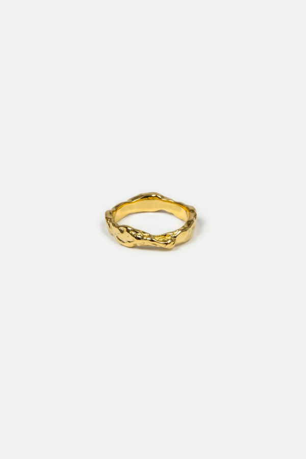 llayers Lava Thin Sculptural Band Ring