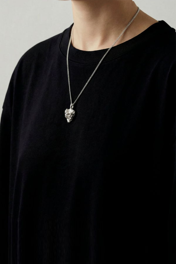 llayers Lithix Silver Cluster Pendant Necklace