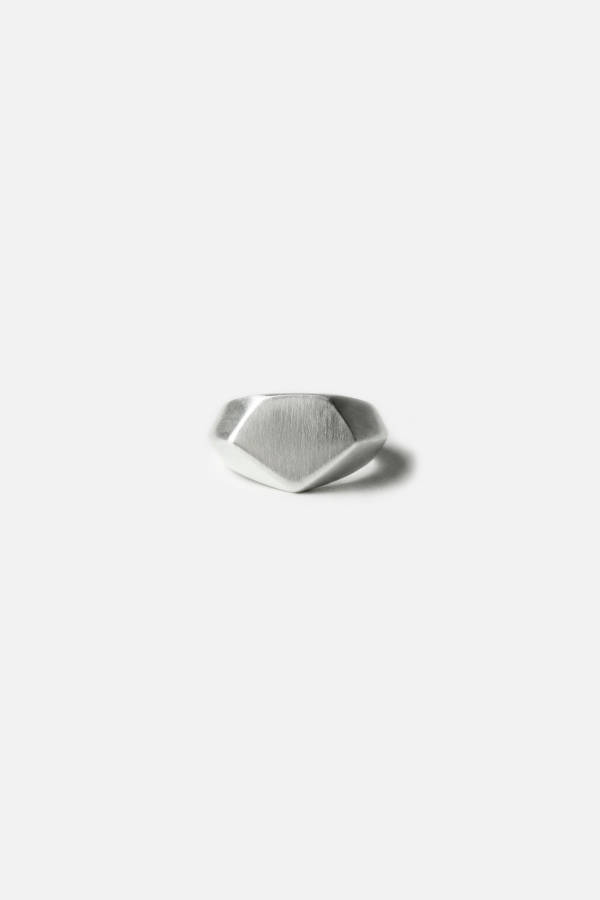 llayers Prismal Hexagonal Signet Ring