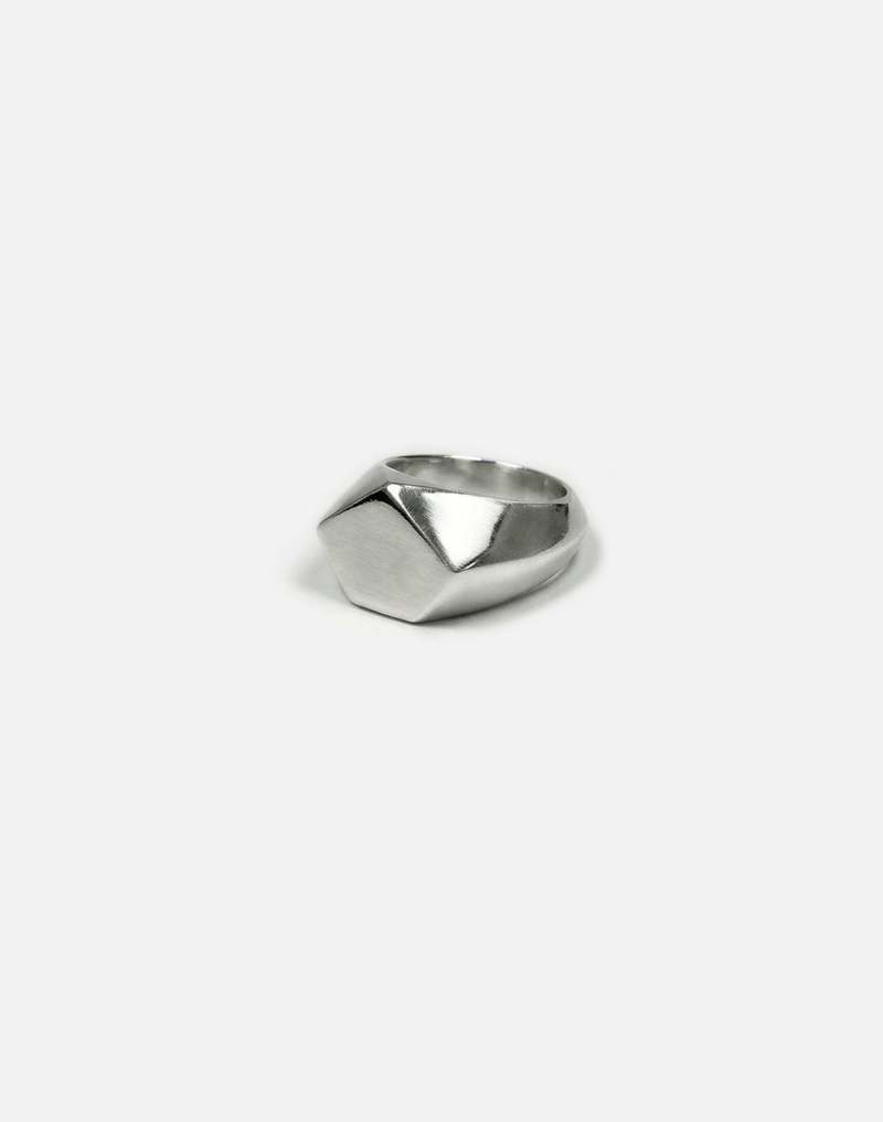 llayers Prismal Hexagonal Signet Ring