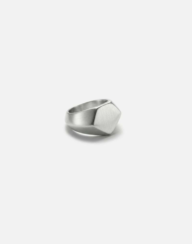llayers Prismal Hexagonal Signet Ring