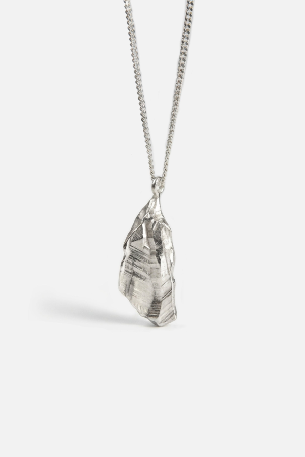llayers Silver Rock-Layer Pendant Strata Necklace