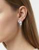 llayers Silver Rock-Layer Stud Earrings - Strata - Thumbnail 2