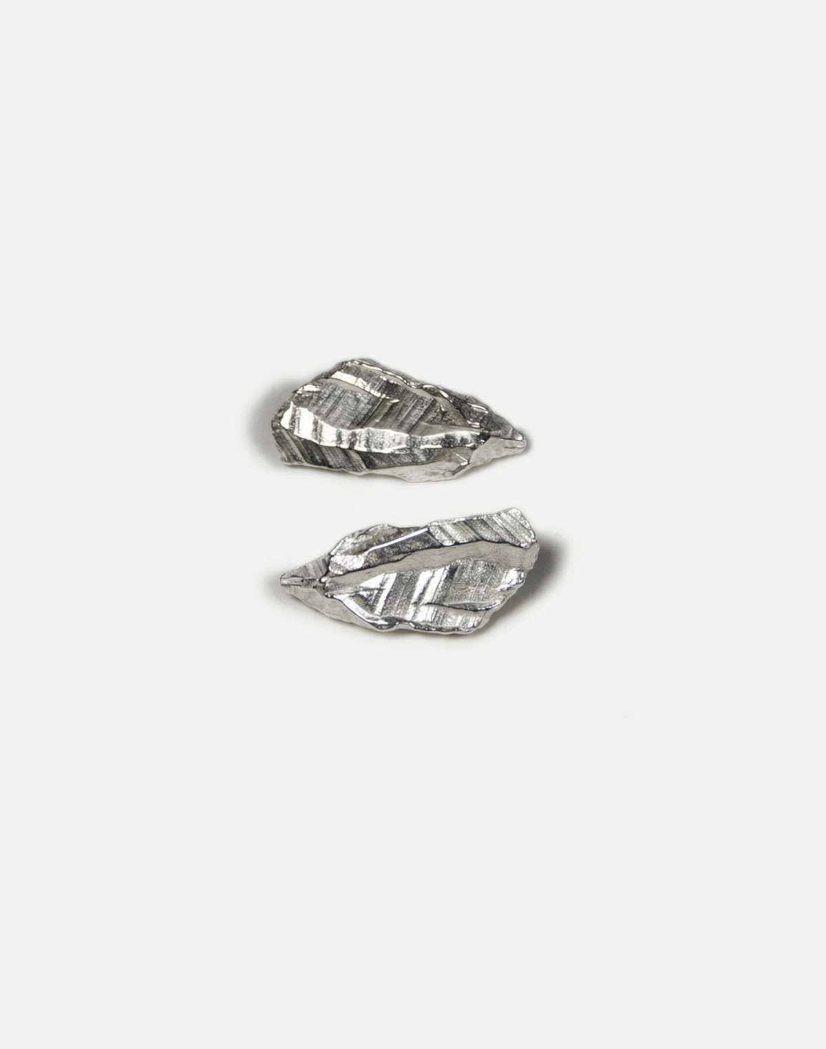 llayers Silver Rock-Layer Stud Earrings - Strata - Image 3 of 4