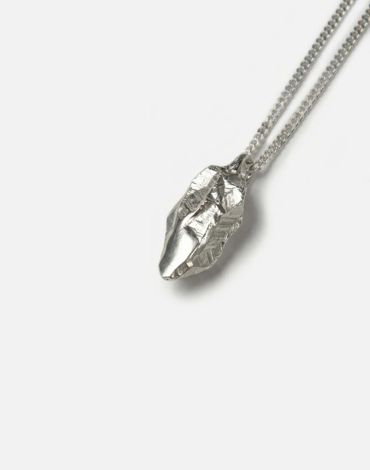 llayers Silver Sculptural Pendant - Obsidia Necklace - Image 2 of 7