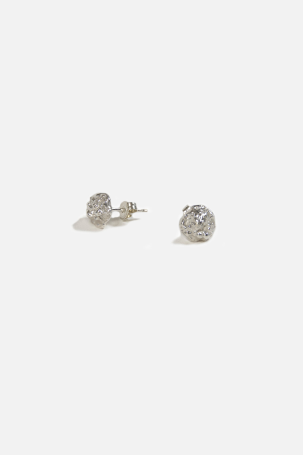 llayers Drusy Textured Stud Earrings