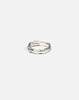 llayers Silver Thin Sculptural Ring Band Lava Ring - Thumbnail 3