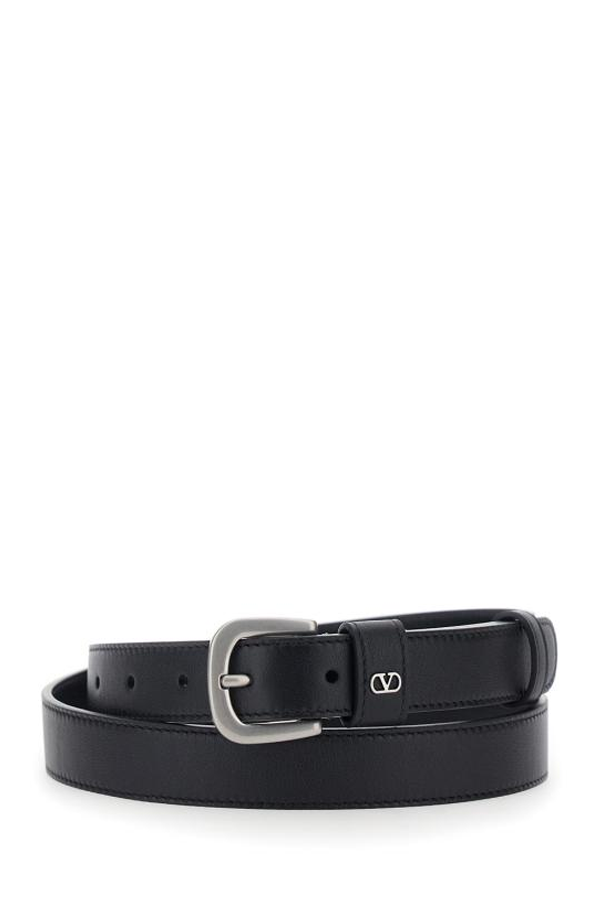 Valentino Garavani Leather Belt - Black