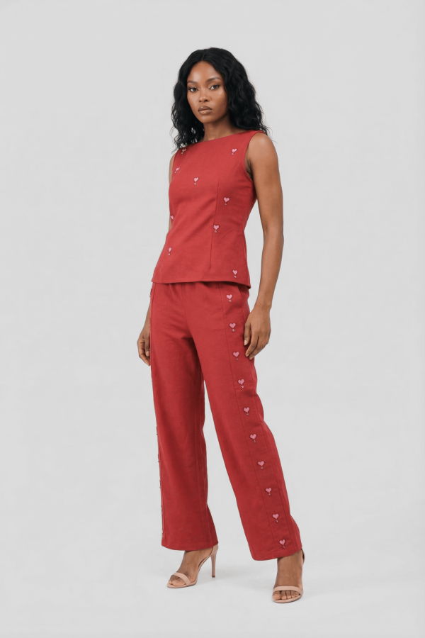 Deerah Qalbi Linen Set