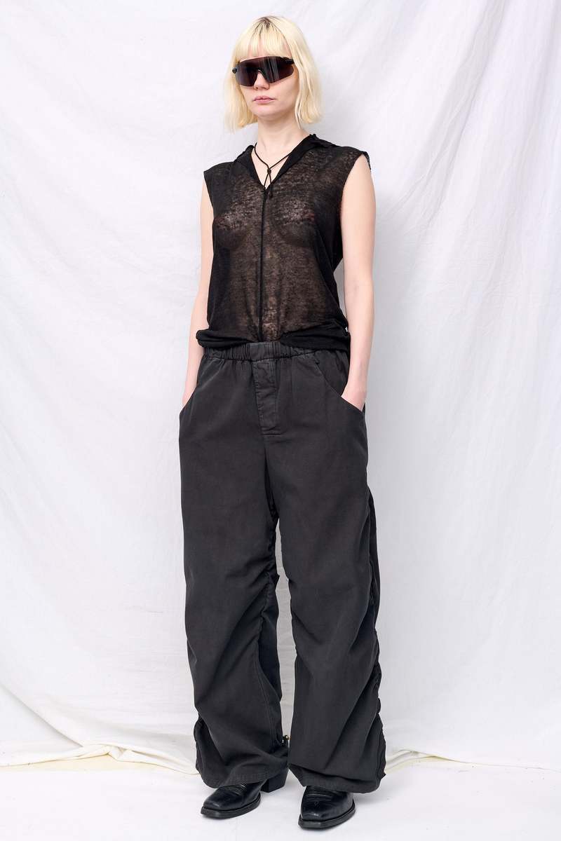 Gabriela Coll Garments No. 267 Thin Canvas Draped Trousers