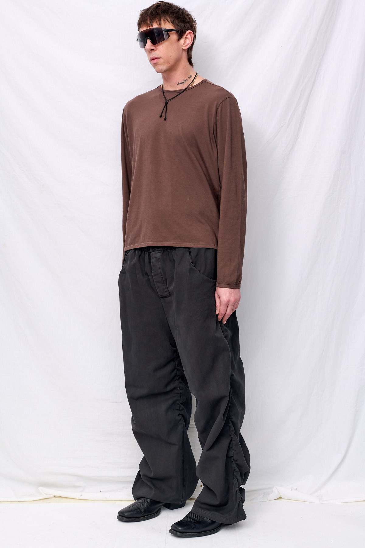 Gabriela Coll Garments No. 267 Thin Canvas Draped Trousers - Image 4 of 9