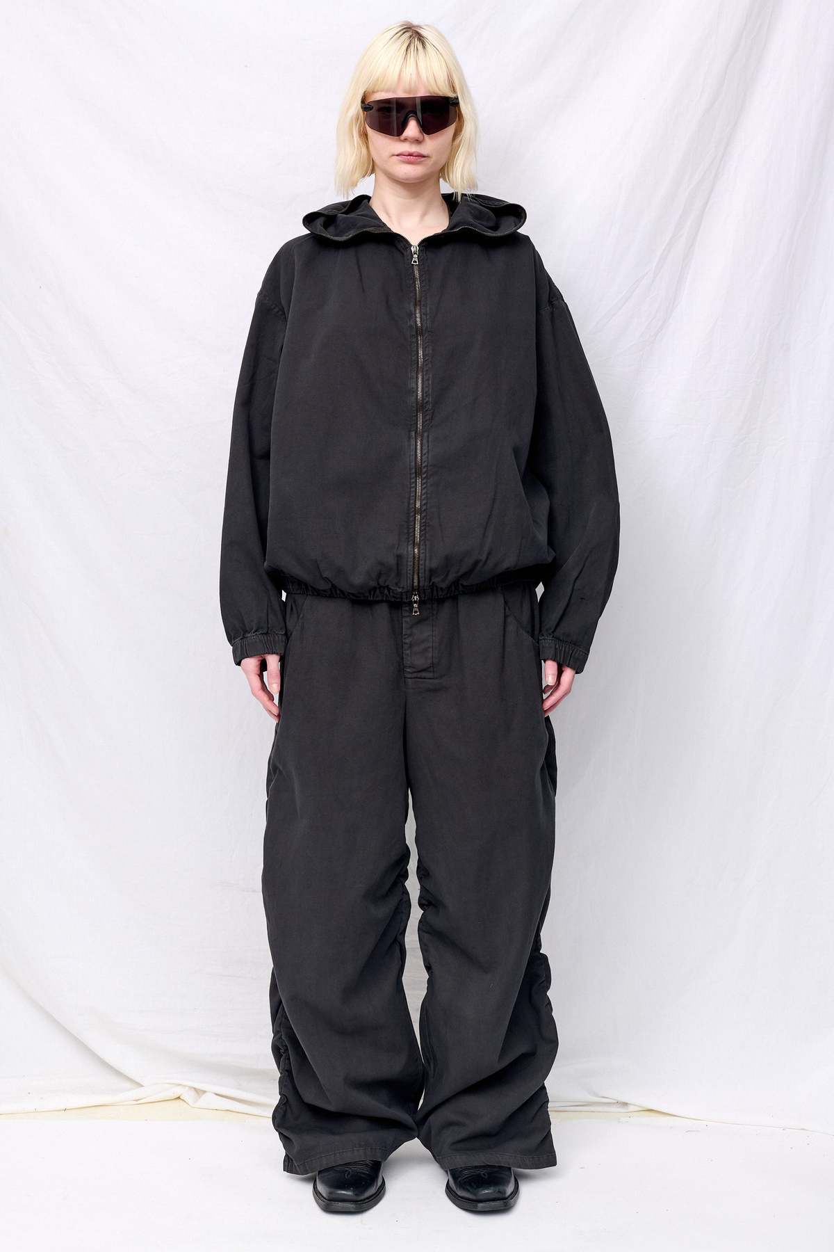 Gabriela Coll Garments No. 267 Thin Canvas Draped Trousers - Image 5 of 9