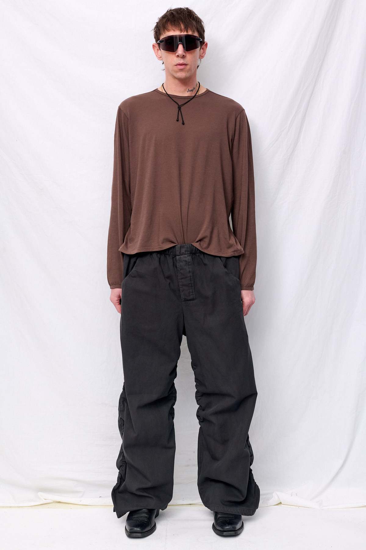 Gabriela Coll Garments No. 267 Thin Canvas Draped Trousers - Image 6 of 9