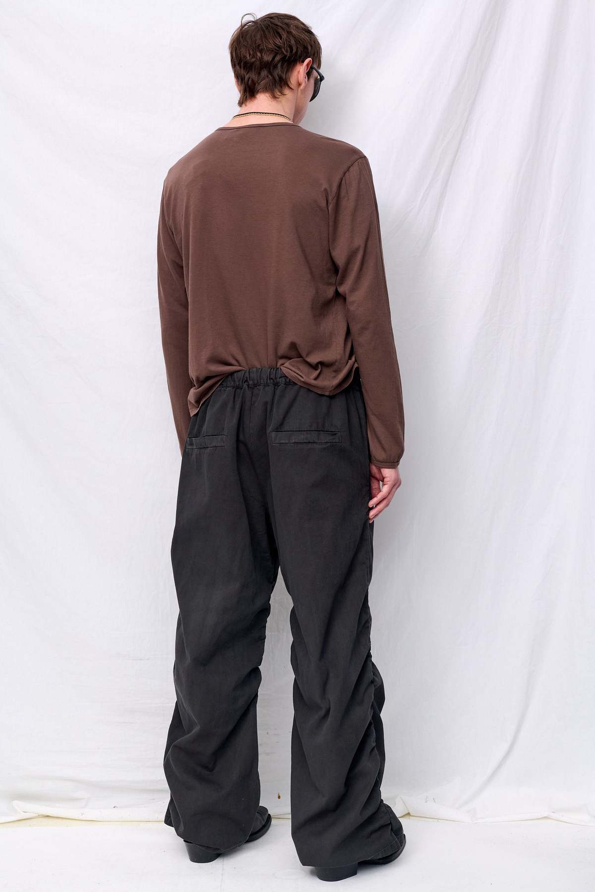 Gabriela Coll Garments No. 267 Thin Canvas Draped Trousers - Image 8 of 9