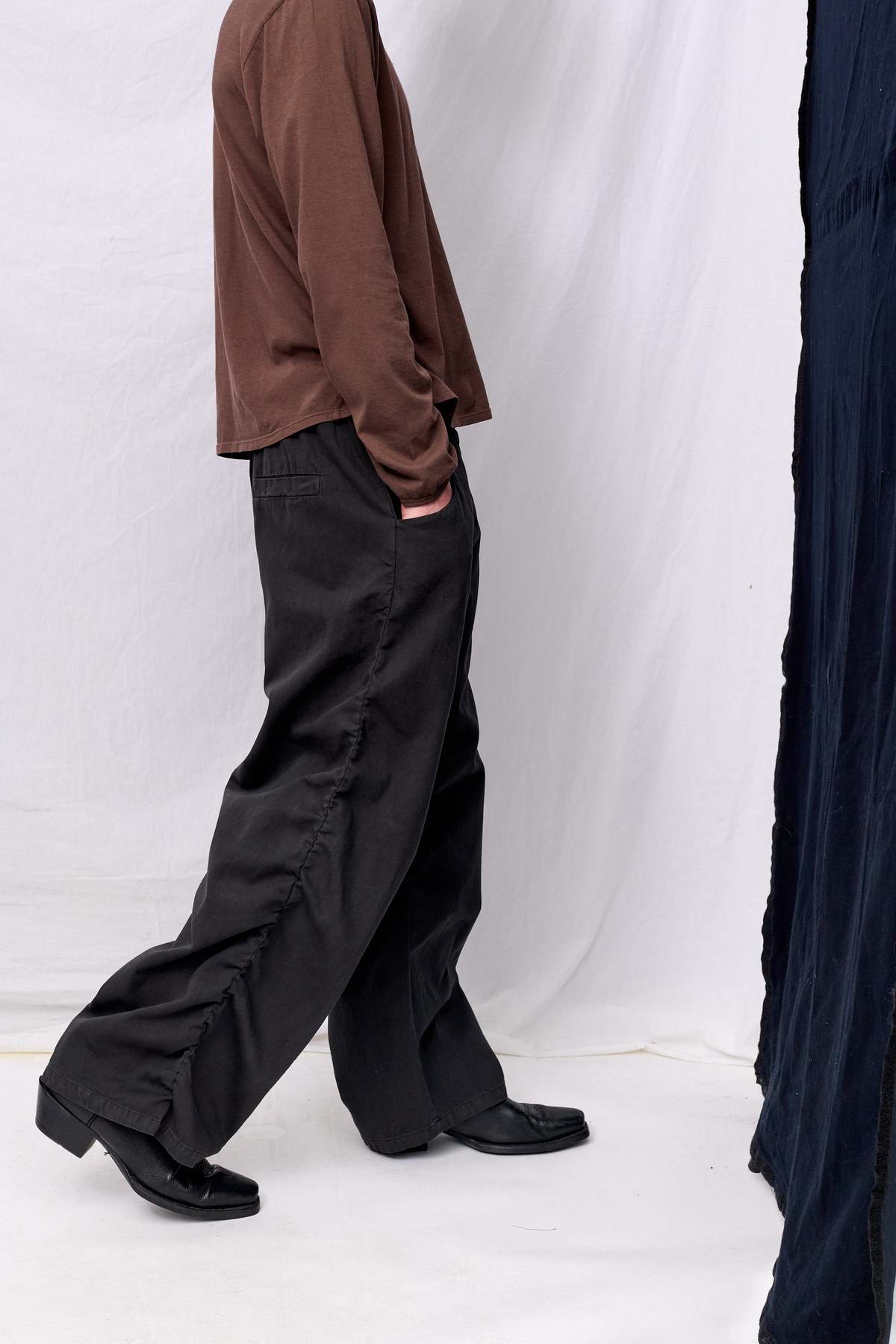 Gabriela Coll Garments No. 267 Thin Canvas Draped Trousers - Image 9 of 9