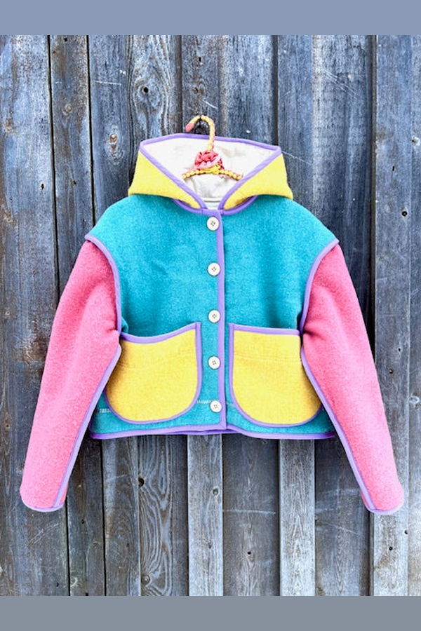 Hey Johanna Moon Mist Hooded Crop Coat