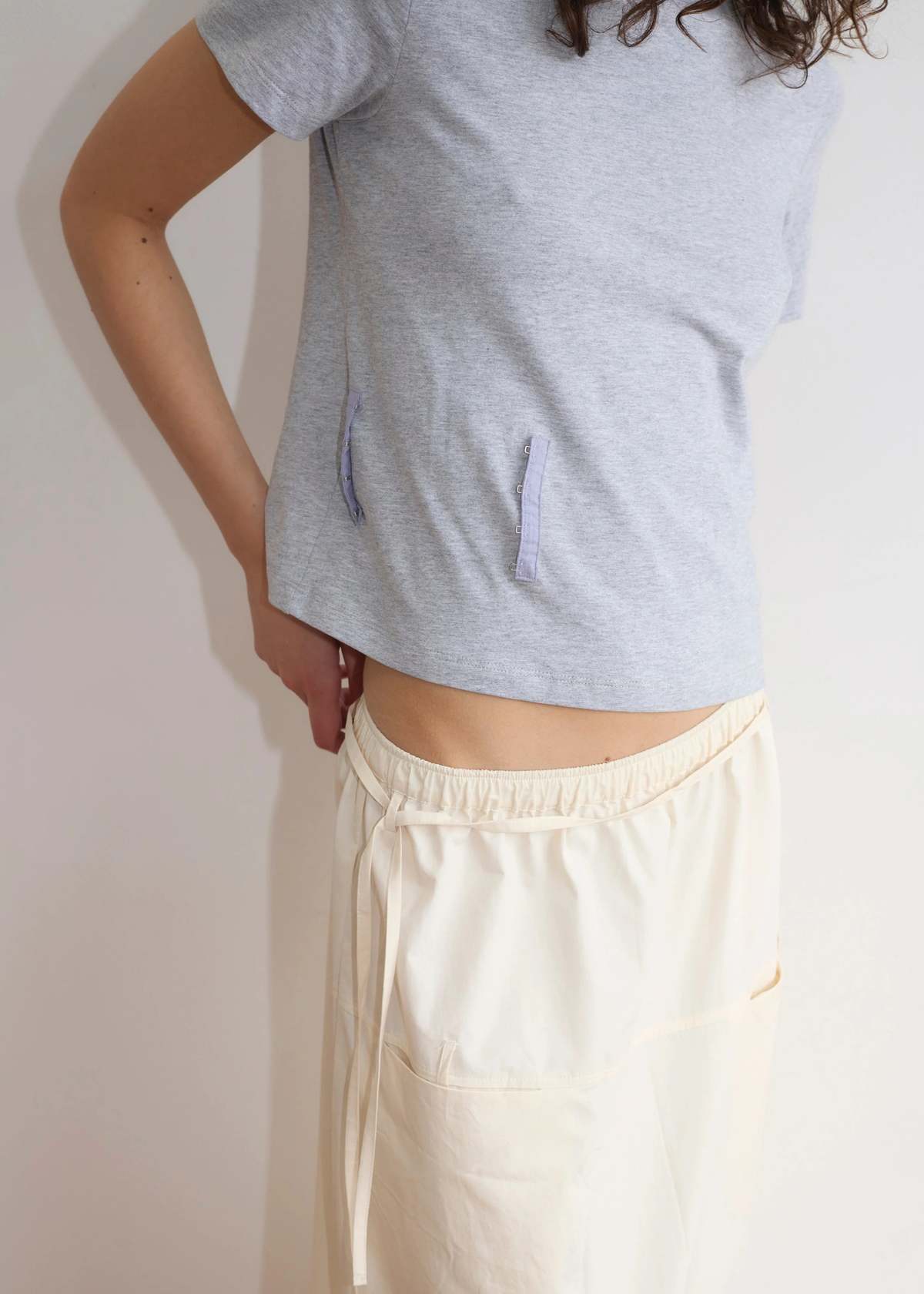 Deiji Studios Pinch Tee Top Grey - Image 2 of 6