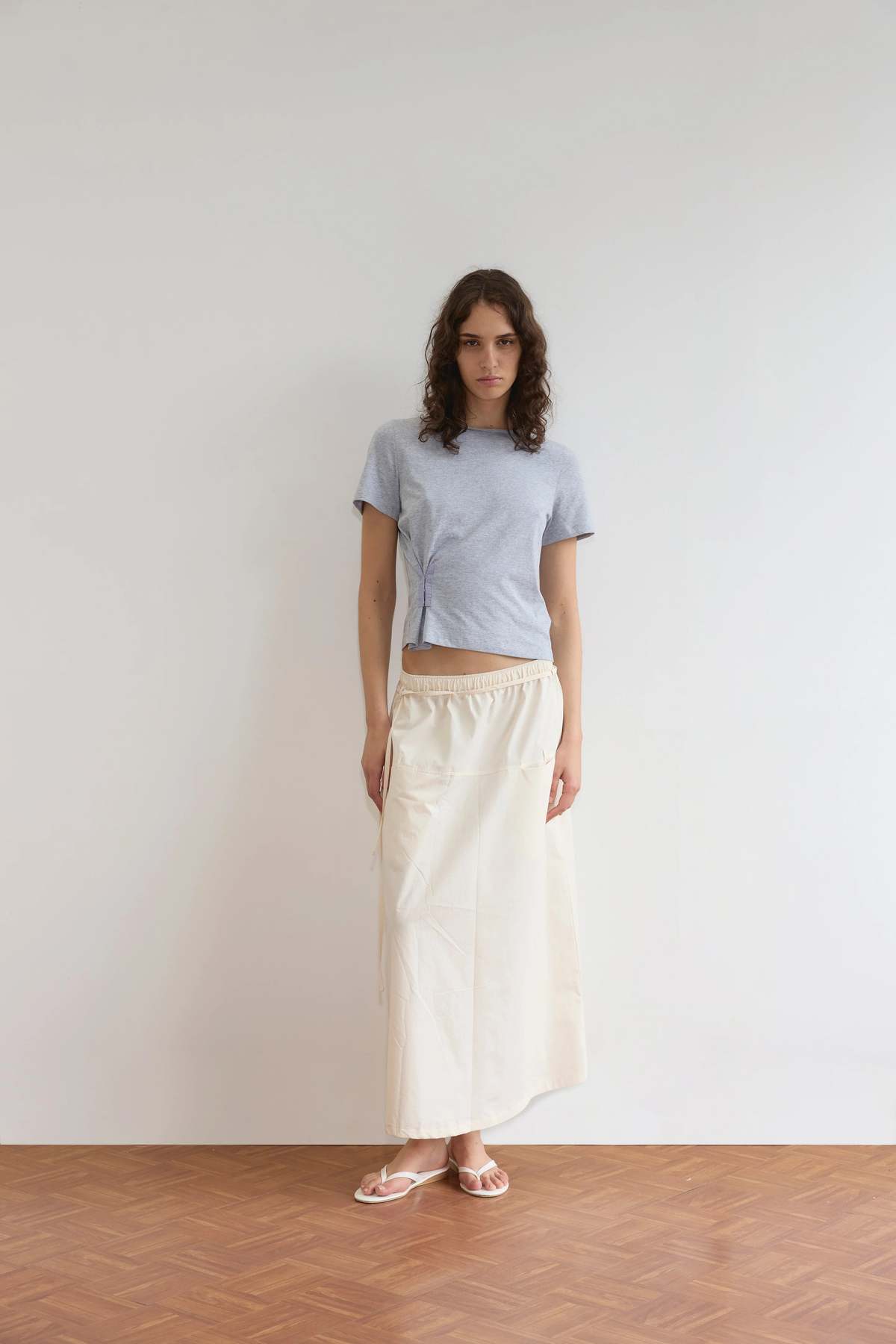 Deiji Studios Pinch Tee Top Grey - Image 3 of 6