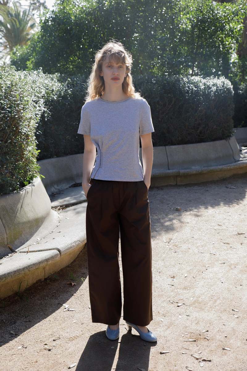 Deiji Studios Pinch Tee Top Grey