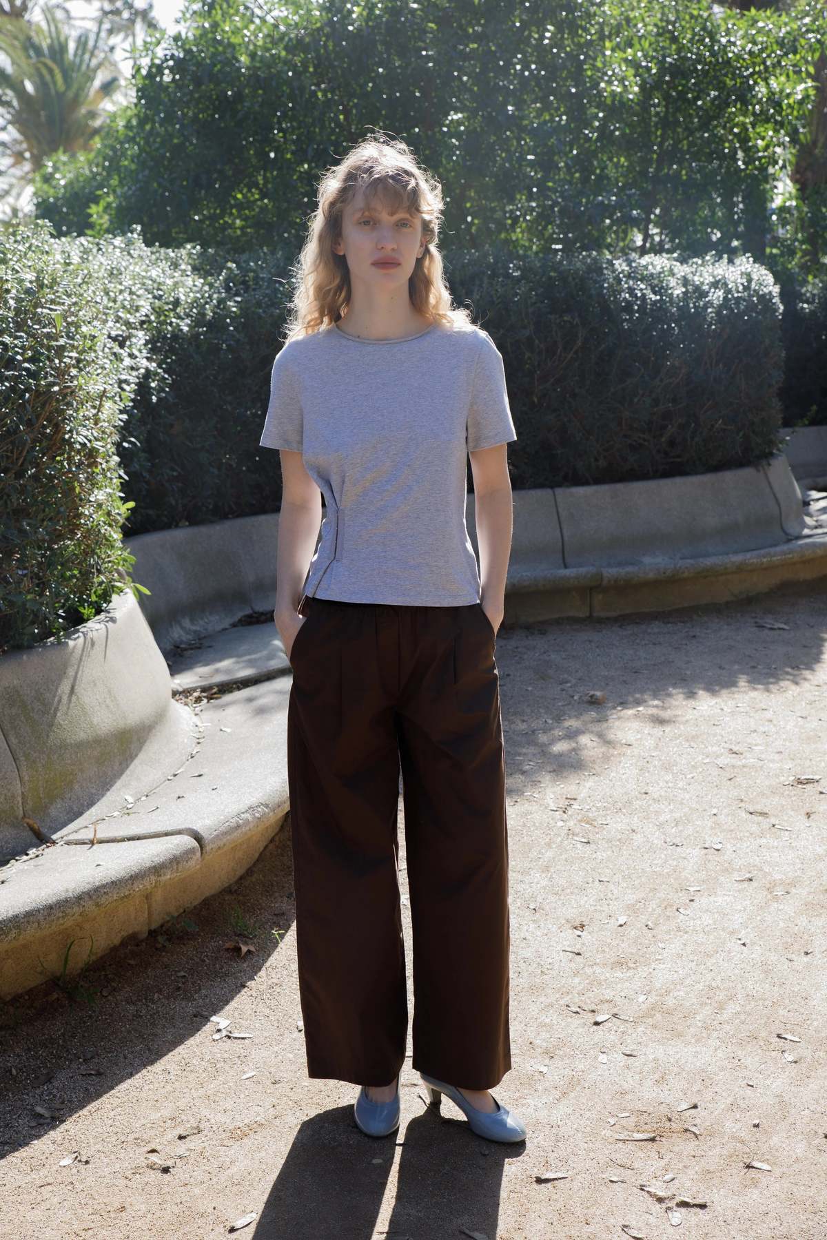 Deiji Studios Pinch Tee Top Grey - Image 5 of 6