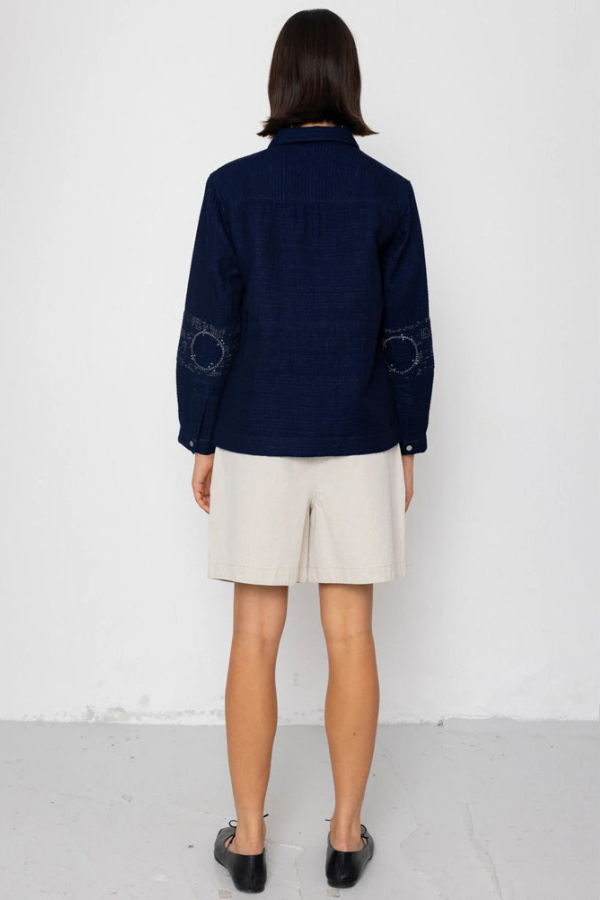 FOLK Assembly Jacket in Float Stitch Indigo