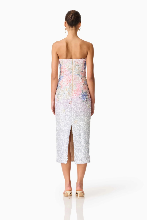 Elliatt Lurea Strapless Midi Dress - Pink Floral