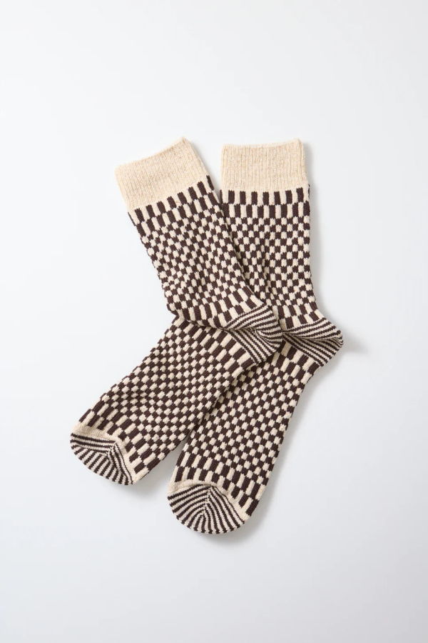 Rototo Checkerboard Pattern Socks