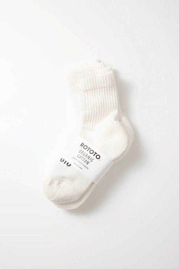 Rototo Organic Daily 3 Pack Crew Socks