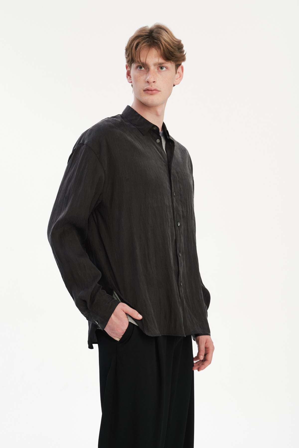 Delikatessen Oversized Boxy Shirt in Japanese Lyocell Blend - Image 6 of 8