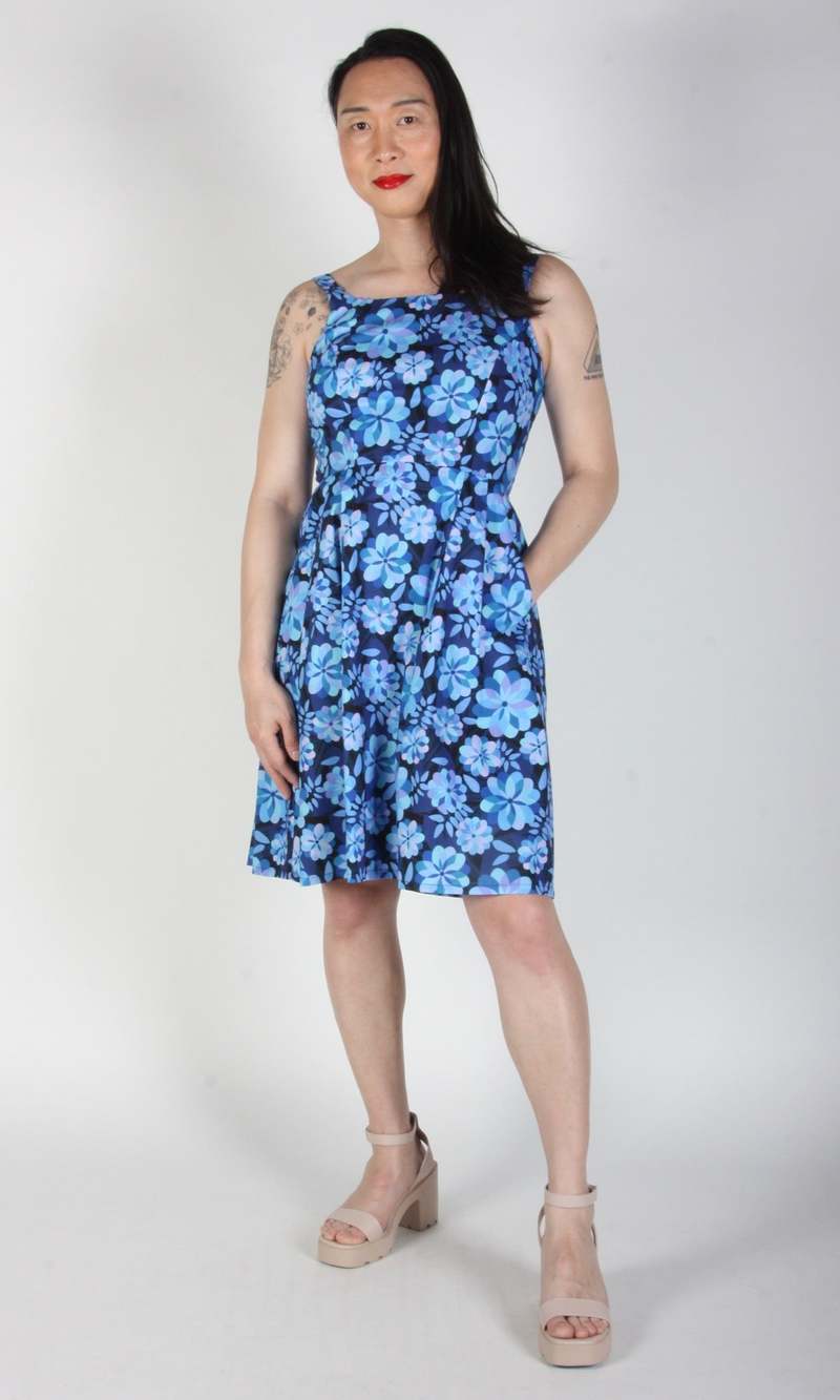 Birds of North America Reedbird Dress - Larkspur