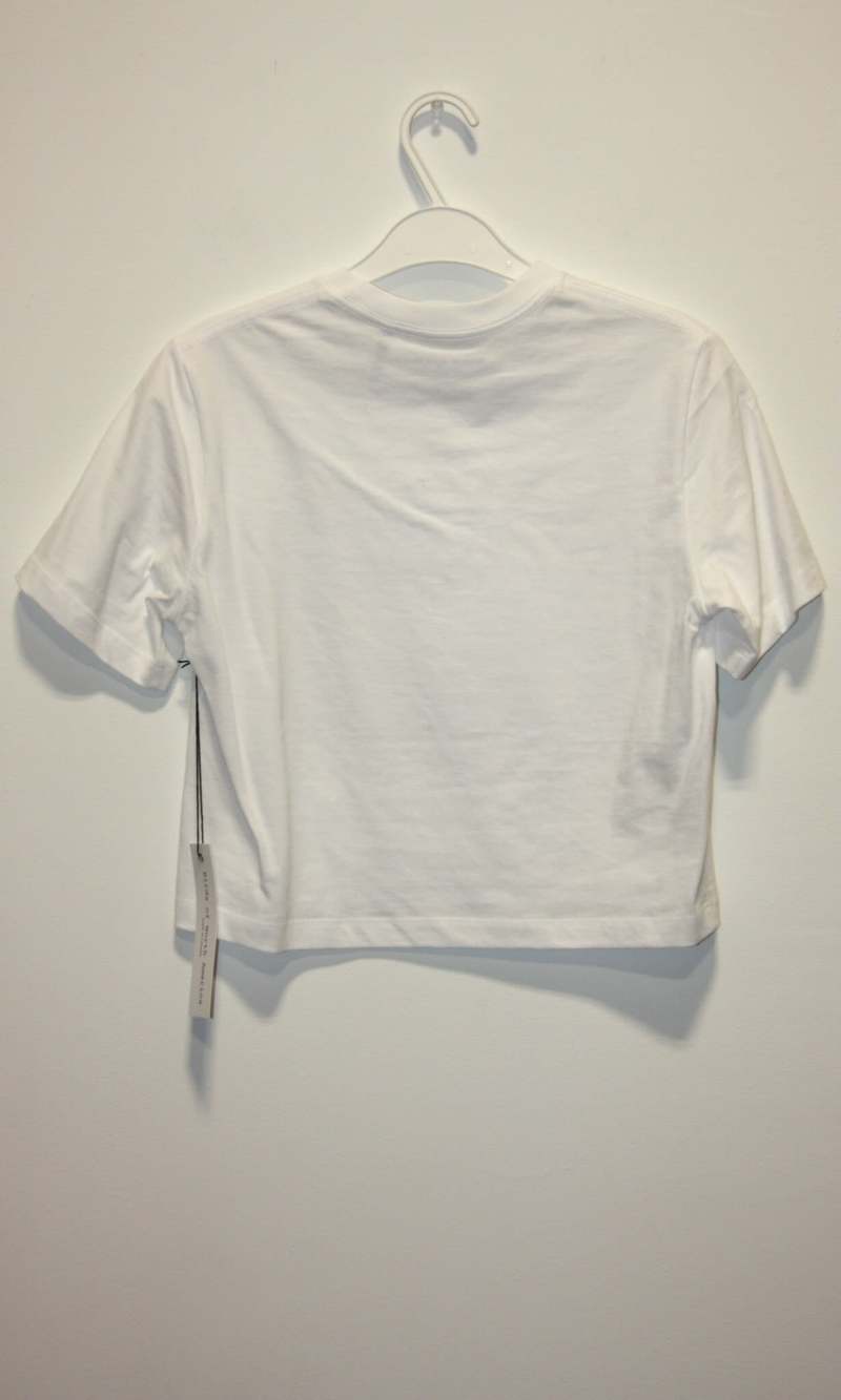 Birds of North America Beware of Dog Cropped MacCormick Tee - White